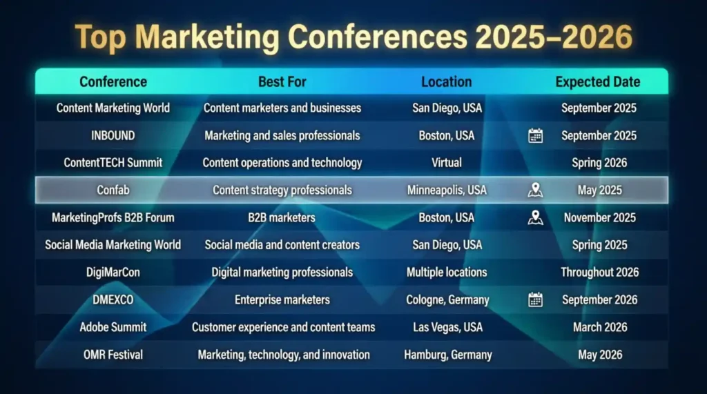 How We Chose These Conferences - Content Marketing Conferences