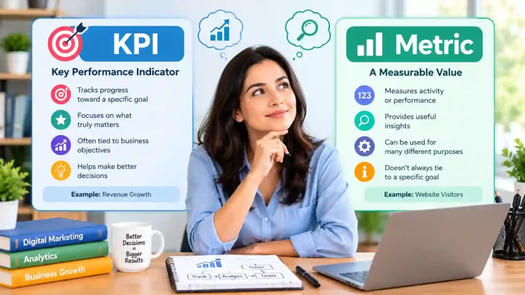 KPI vs. Metric: What Is the Difference?: Digital Marketing KPIs for Small Business