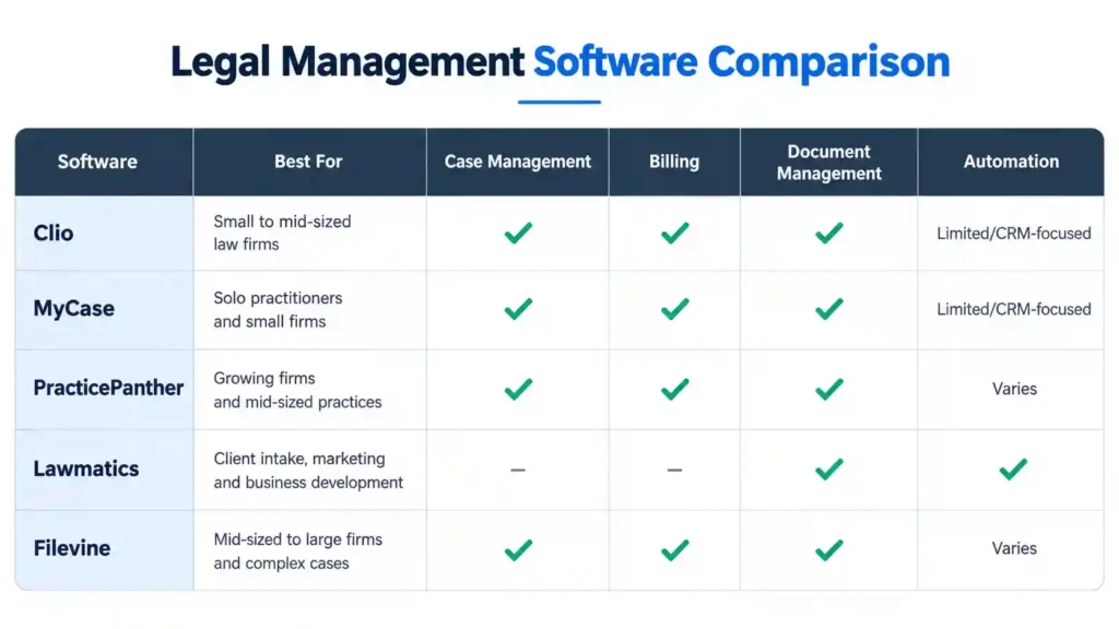 legal management software for small law firms